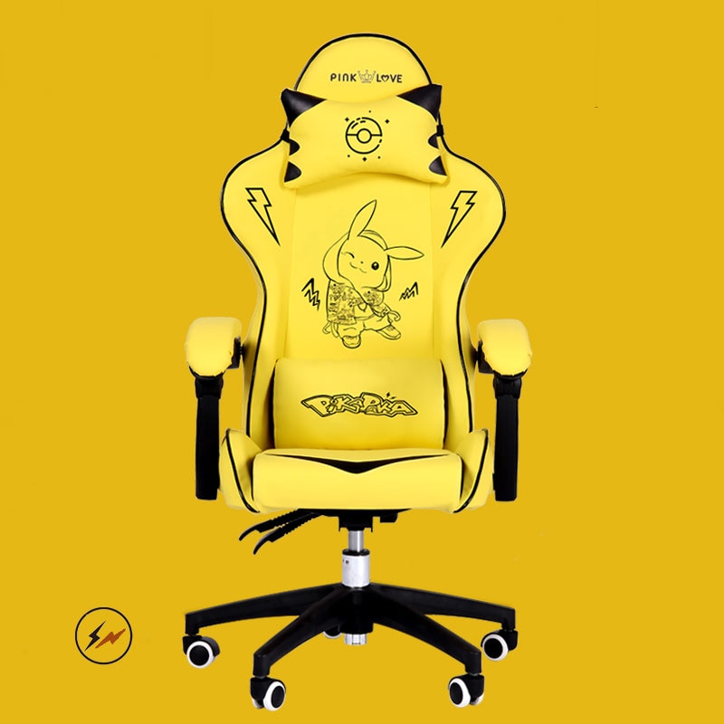 Pink Cute cartoon chairs bedroom comfortable computer chair home girls gaming chair swivel chair adjustable Live gamer chairs