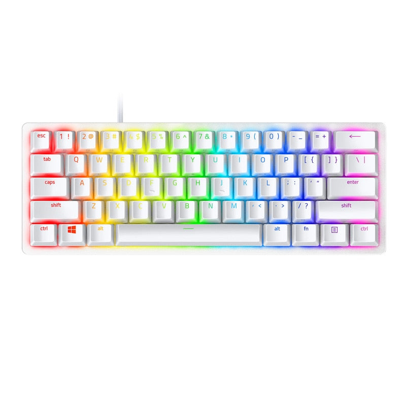 Razer Huntsman Mini Gaming Mechanical Keyboard Clicky Optical/Linear Switch 61 Keys Wired RGB Keyboard for PC Gamer Balck/Silver