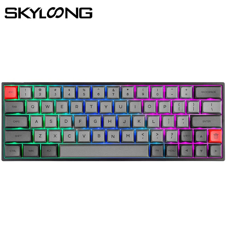 SKYLOONG SK64 Hot Swappable Mechanical Keyboard With RGB Backlit Wireless Bluetooth Gaming Keyboard ABS Keycaps For Win/Mac GK64