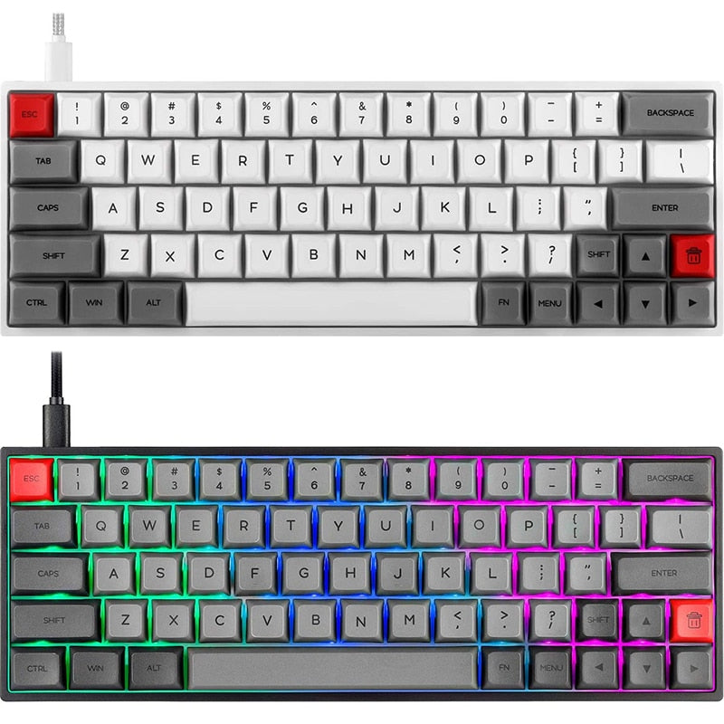 SKYLOONG SK64 Hot Swappable Mechanical Keyboard With RGB Backlit Wireless Bluetooth Gaming Keyboard ABS Keycaps For Win/Mac GK64