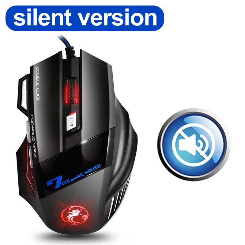 Ergonomic Wired Gaming Mouse LED 5500 DPI USB Computer Mouse Gamer RGB Mice X7 Silent Mause With Backlight Cable For PC Laptop