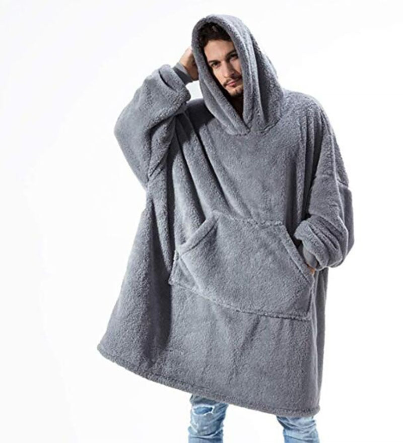 Blanket with Sleeves Women Oversized Winter Hoodie Fleece Warm Hoodies Sweatshirts Giant TV Blanket Women Hoody Robe Couple Men