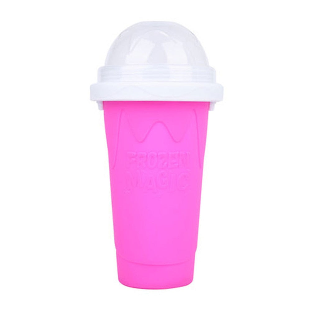 Summer Squeeze Homemade Juice Water Bottle Quick-Frozen Smoothie Sand Cup Pinch Fast Cooling Magic Ice Cream Slushy Maker Beker