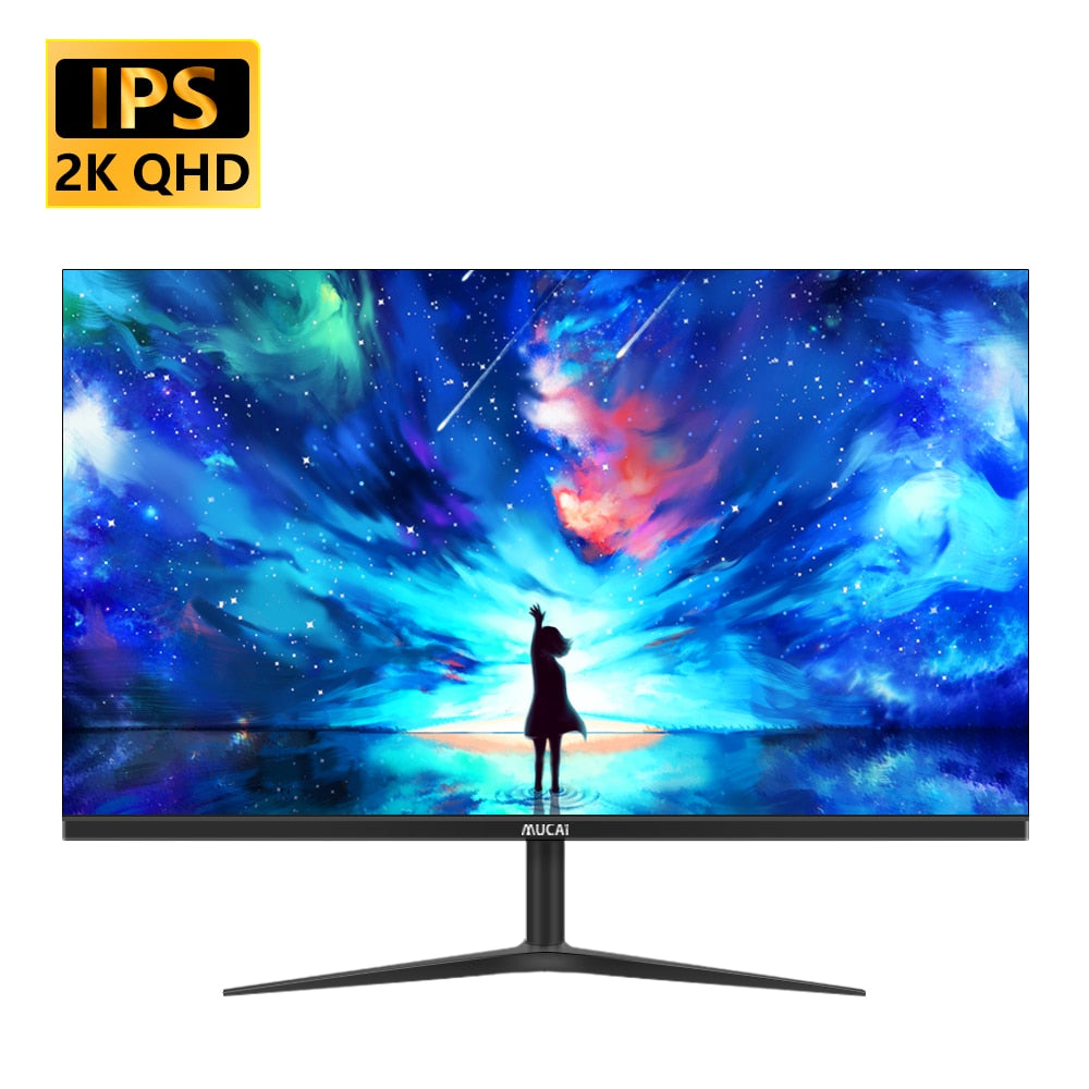 MUCAI 24/27 Inch 2K Monitor 75Hz Desktop PC Lcd QHD Display Gaming 100Hz Panel Screen Computer LED 2560*1440 HDMI-compatib/DP