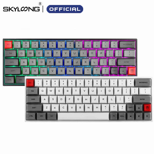 SKYLOONG SK64 Hot Swappable Mechanical Keyboard With RGB Backlit Wireless Bluetooth Gaming Keyboard ABS Keycaps For Win/Mac GK64